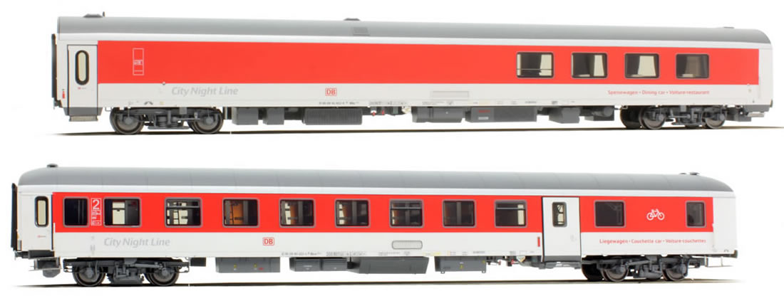 LS Models 49018 - 2pc Passenger Coach Set “City Night Line” w/ Bauart BDcm  & Wrm